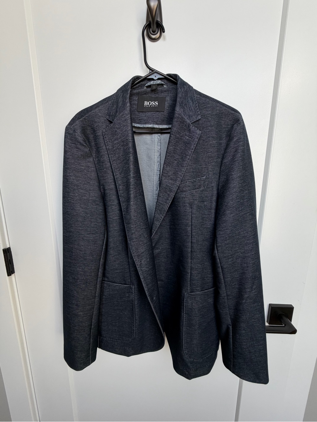 Hugo Boss Charcoal Knit Blazer